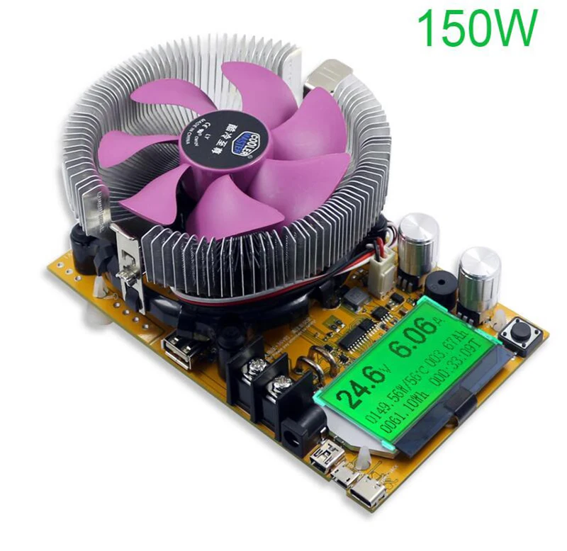 

Adjustable constant current electronic load Intelligent Discharge Resistance Tester 200V 20A 150W