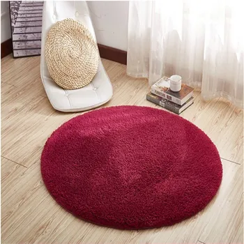 

2019 New Yoga mat hanging basket chair round floor rug lamb velvet living room bedroom carpet computer blanket pink diameter 2m