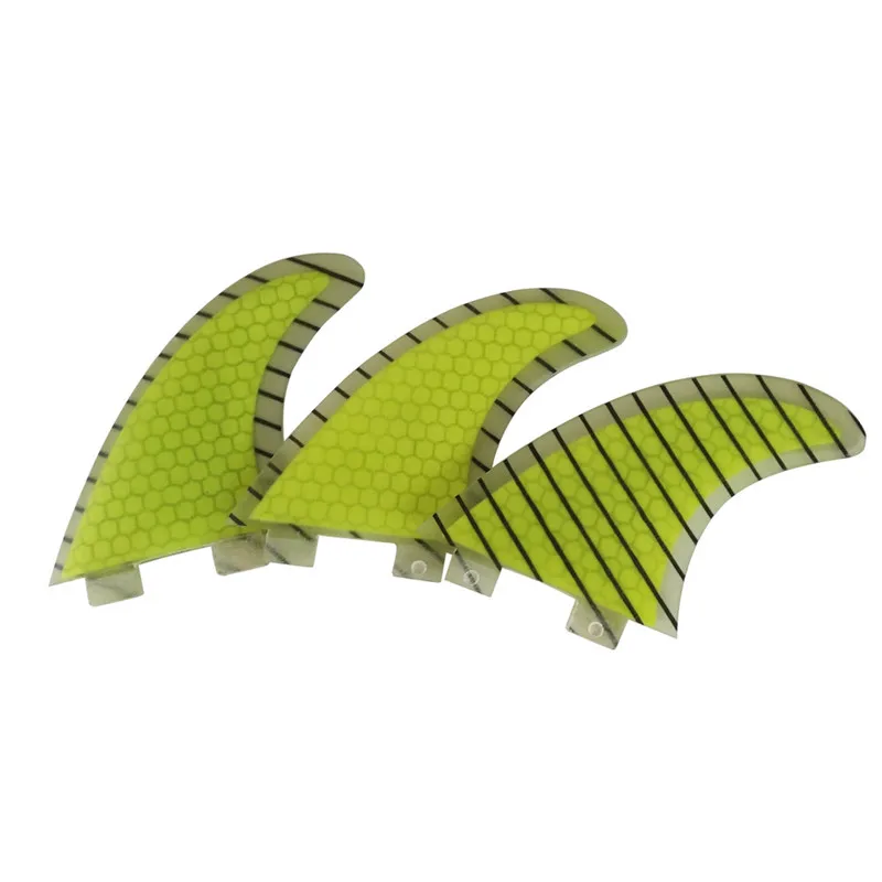 

Surf Fin FCS Fibreglass Fins G5 Hot Sale FCS Fins Surf Fin Free Shipping Yellow color thruster