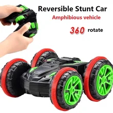 Ewellsold Rc Car Amphibious Vehicle Double Sided Stunt Car 1 18 Scale 360 degree Rotate Model