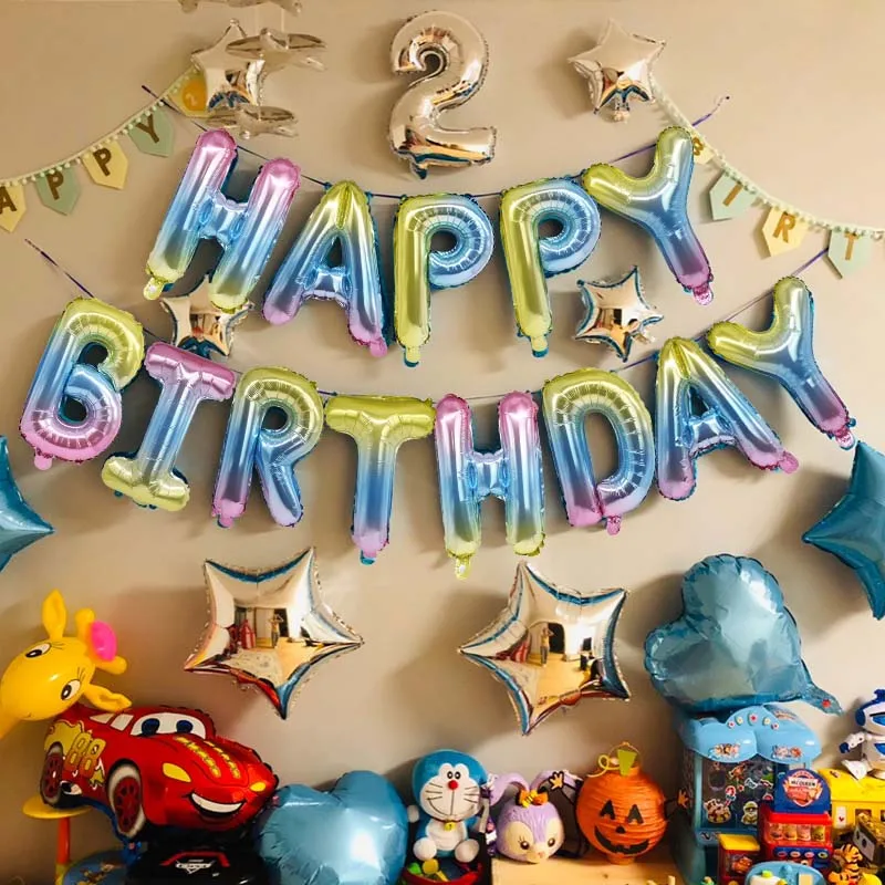 

13pcs/set Happy Birthday Letters Balloon Alphabet Foil Balloons Wedding Party Helium Globos baby Shower Kids Favor Toys