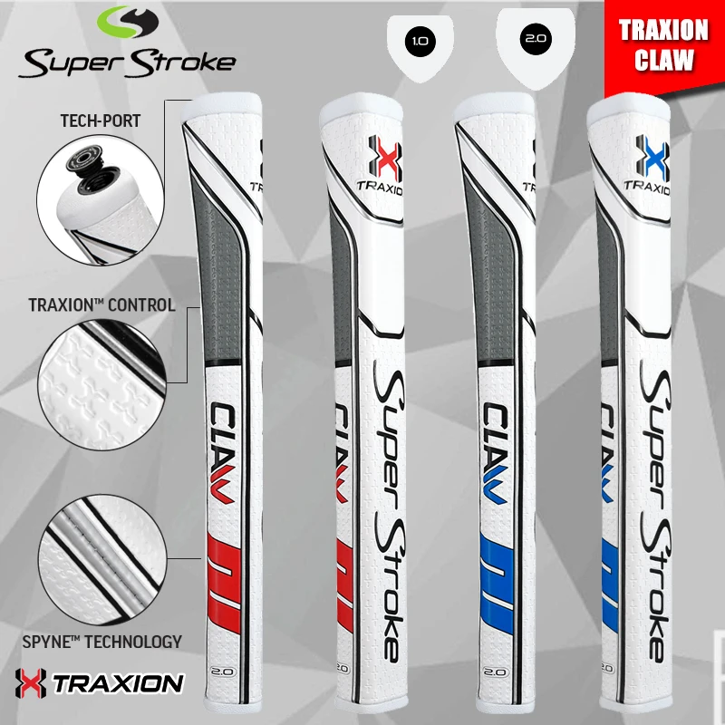 

2019 Most Popular Super Traxion Pistol Claw putter grips pistol-style top section 1.0/2.0 size golf putter free shipping