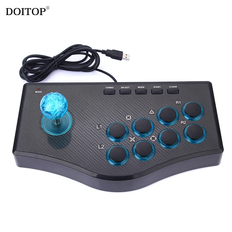 

DOITOP USB Fighting Stick Arcade Joysticks Gamepad Rocker Plug And Play Street Game Fighting Controller For Sony PlayStatiPS3/PC
