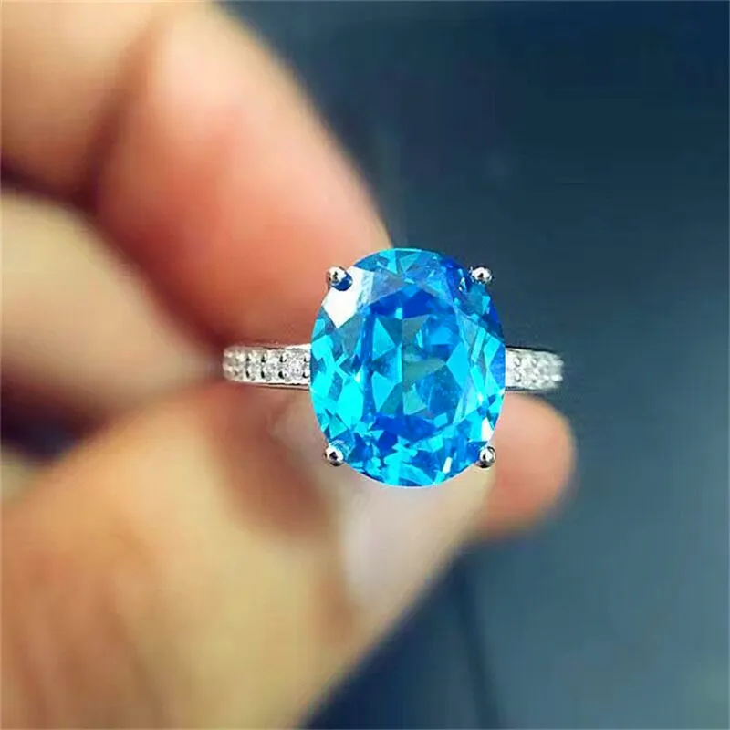 FidgetFidget Natural London Blue Topaz 925 Sterling Silver Necklace Earring Lady Ring Size 7 Sets FidgetFidget Natural London Blue Topaz 925 Sterling Silver Necklace Earring Lady Ring Size 7 Sets