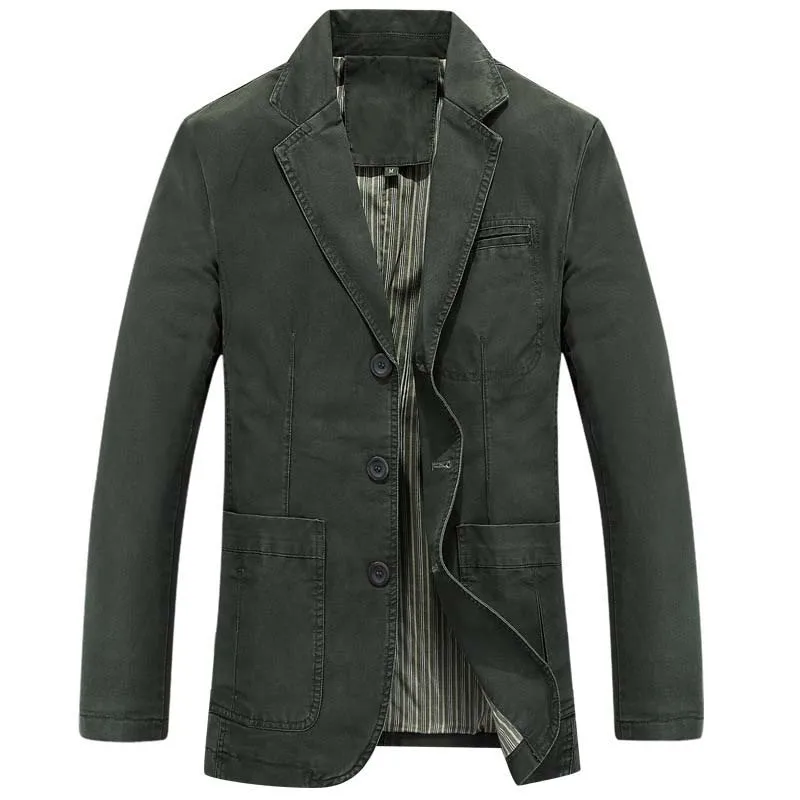 NIAN Afs Jeep Brand Mens Suits Cotton Slim Fit Casual Blazer Jacket Male Clothing Big Size 4XL