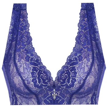 

Lady's Brassiere Lace Padded Bra Deep V for Women Wire Free Female Push-UP Women's Underwear high quality