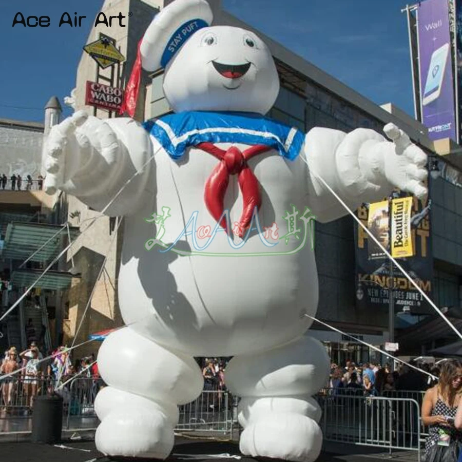 Huge cartoon character inflatable Ghostbuster Stay Puft balloon,pop up