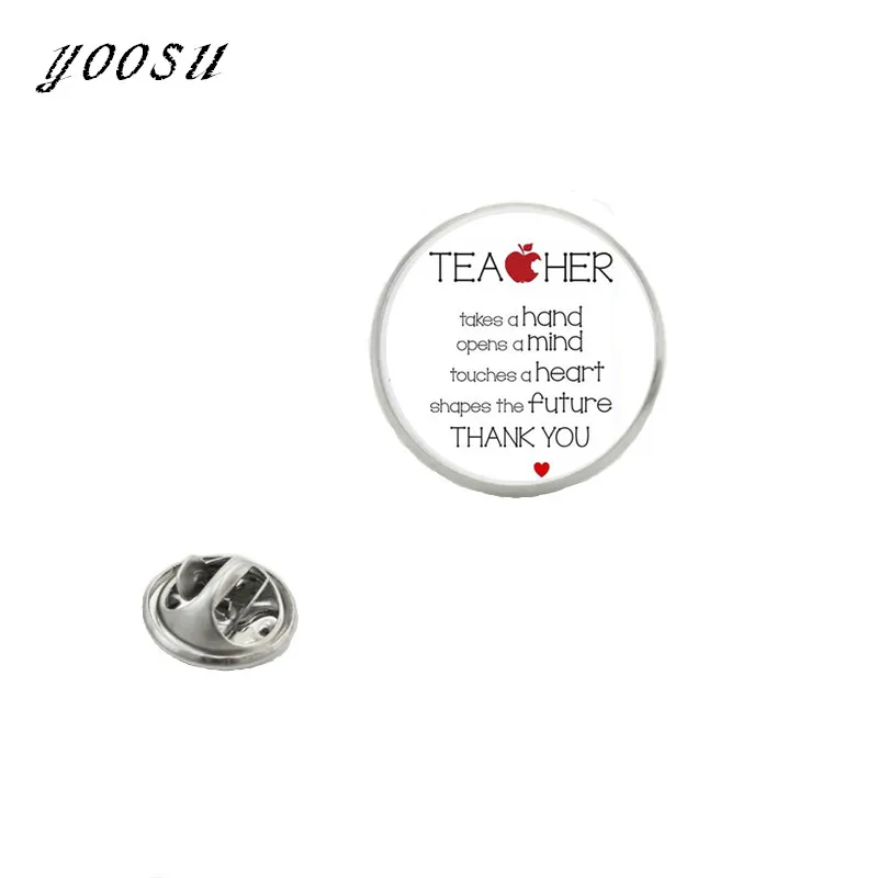 

new Teachers Gifts Great Teacher Brooch Teaching Is A Work Of Heart Pins Holder Men Women Pin Jewelry