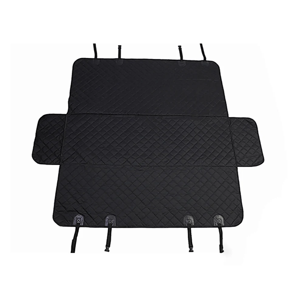 With Side Flap Pet Supplies Waterproof Non-Slip Storage Bag Thicken Protective Dog Seat Cover Fixed Car Portable Washable Black