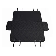 With Side Flap Pet Supplies Waterproof Non-Slip Storage Bag Thicken Protective Dog Seat Cover Fixed Car Portable Washable Black