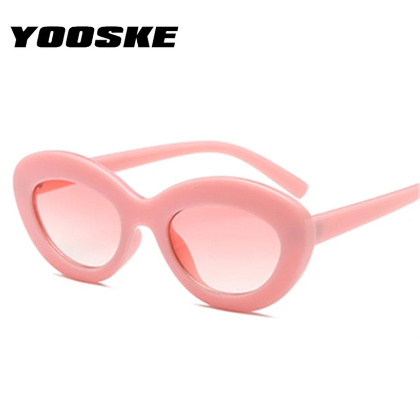 YOOSKE Овальные Солнцезащитные очки женские Ретро брендовые дизайнерские винтажные женские кошачий глаз желтые солнцезащитные очки океанские линзы женские UV400