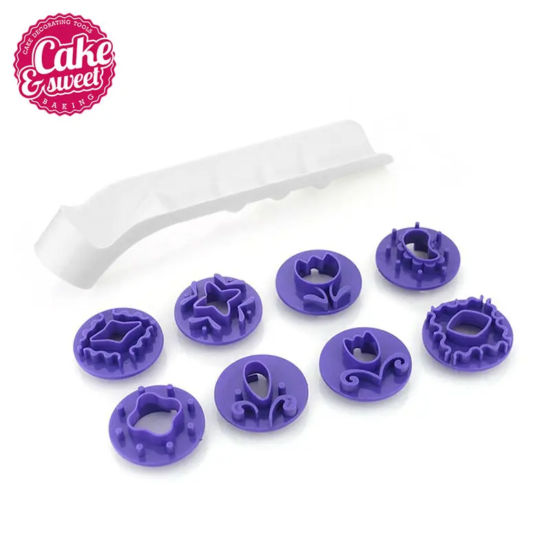 Buy 9Pcs Cake Cutter Tool Fondant Decorative Punch Set