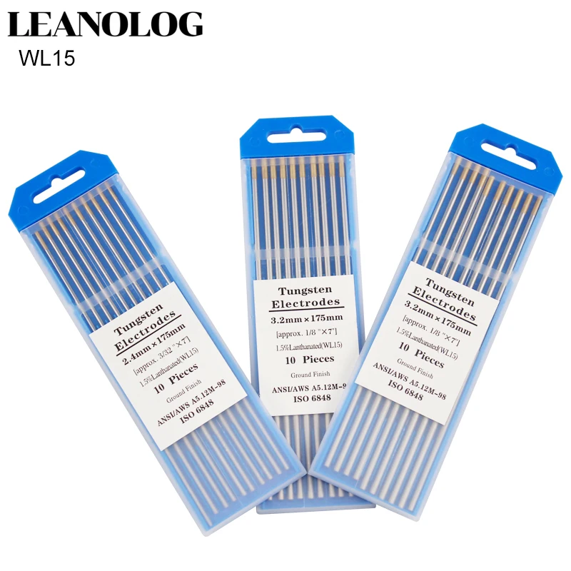 

10pcs Gold Head Lanthanated Tungsten Electrode 1.0 /1.6/2.0/2.4/3.0/3.2/4.0X175mm TIG Tungsten Needle/Tungsten Electrode/TIG Rod