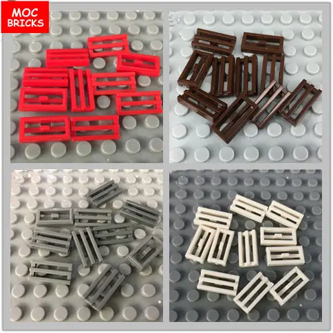 100 шт./лот MOC кирпичная плитка Модифицированная 1x2 решетка с нижним пазом/губа