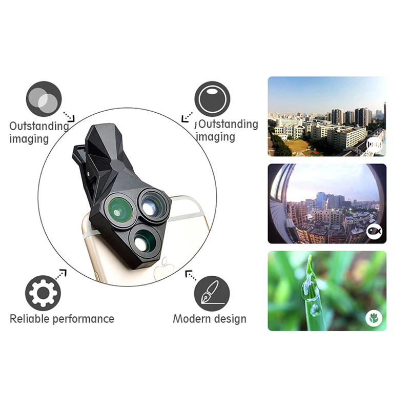 Universal Mobile smart Phone lens Camera 0.65x Wide Angle 160 Fisheye 20x macro Lenses Kit For iPhone X 8 Plus Xiaomi rdemi 4a 5