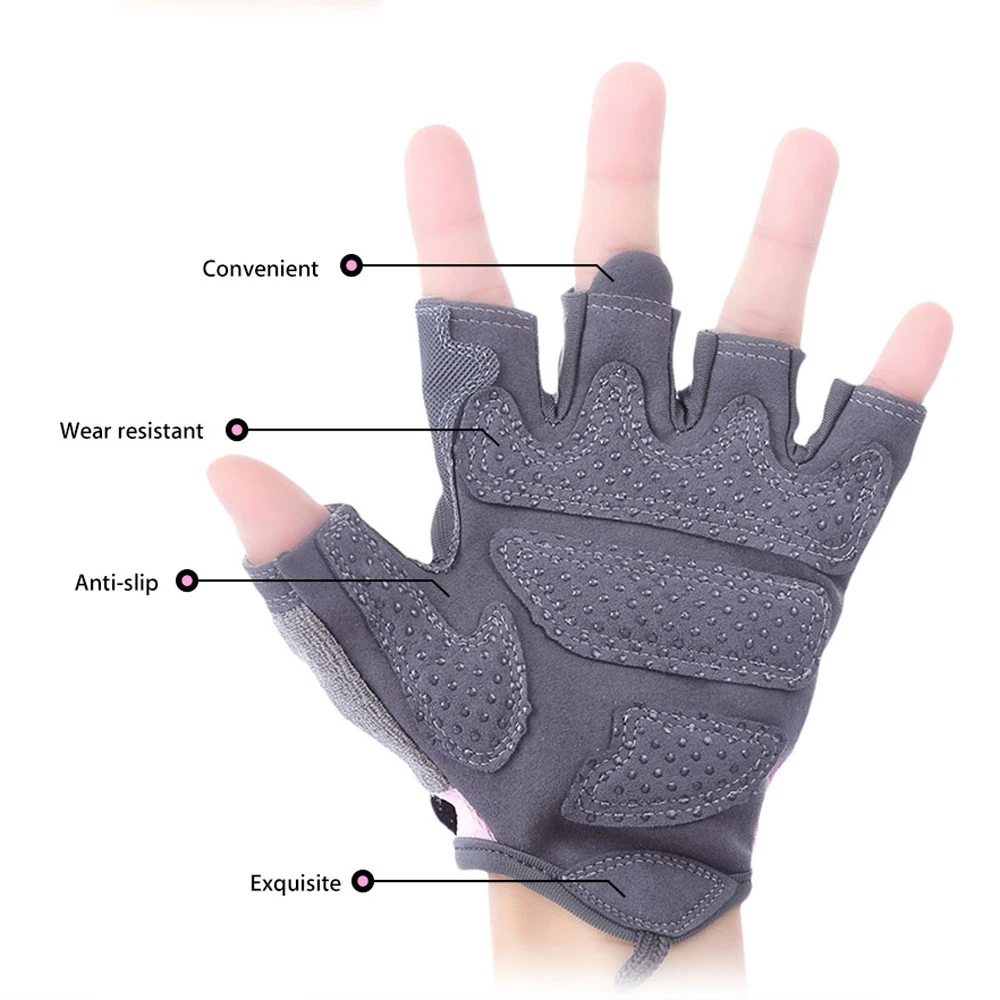 Weightlifting Half Finger Gloves Paired Body Building Fitness for Women Weightlifting Half Finger Gloves Paired Body Building Fitness for Women