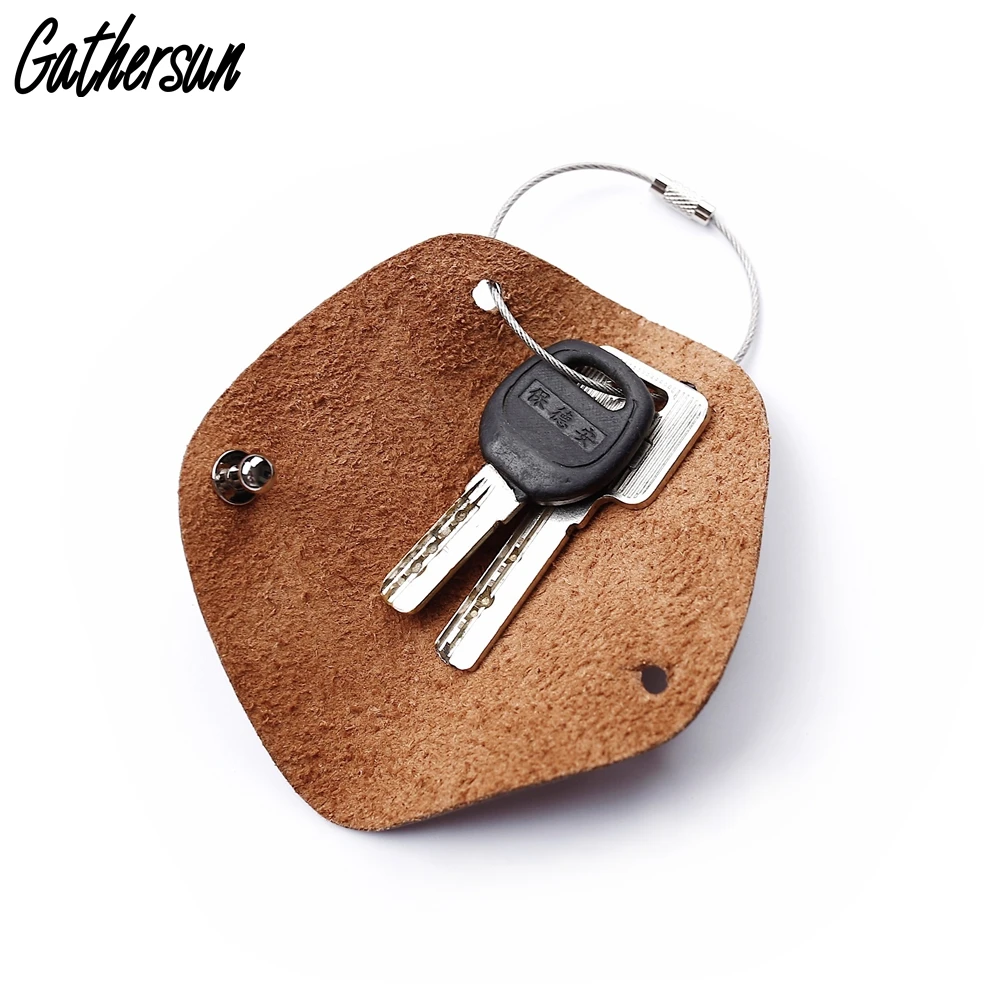 Key Holder Leather Keychain Minimalist Leather Pouch for Home Key Italian Full grain Leather Key ...