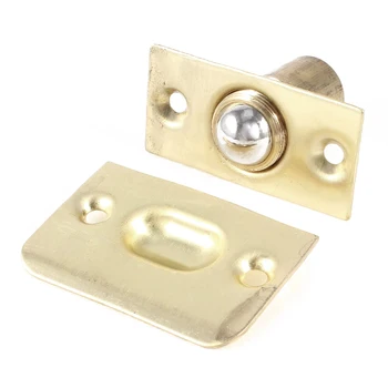 

French Doors Fitting brass Ball Catch w Strike Plate Gold Tone