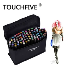 TOUCHFIVE 168 30 40 60 80 Colors Art Markers Sketch Markers Pen Oily Alcoholic Dual Headed Markers Set Manga Design