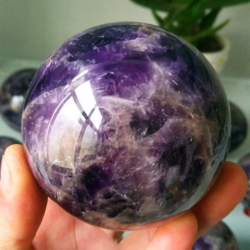 70/90 мм натуральный аметист камень кварц кристалл шар красивый фиолетовый кварца излечивающая кристаллы