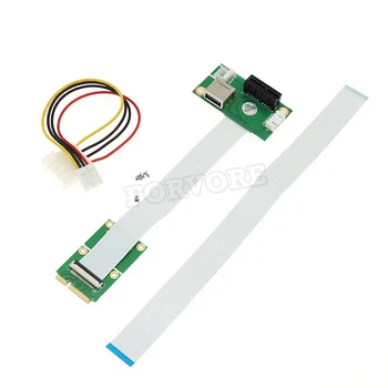 

Mini PCI-E to PCI-E Express 1X Extension Cord Adapter Card with USB Riser Card