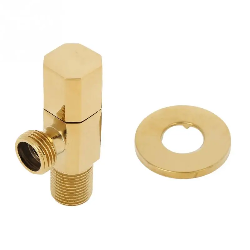 

1 PC Angle Valve Brass Water Valve Hot/Cold Water Shut Off Faucet Angle Valve Bathroom Toilet Mixer Tap Shower Accessory