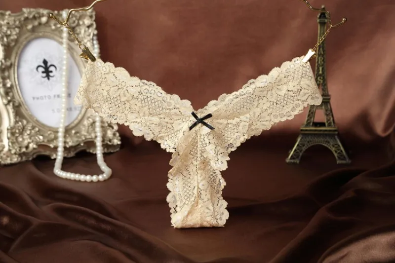 Newest Women G String Sexy Underwear Lace Briefs Panties Transparent Super Thin Hollow Thongs (19)