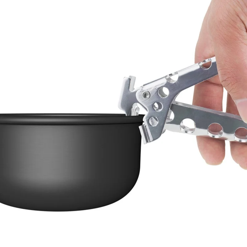 Útil acampar al aire libre Picnic Pot Pan pinza tazón Gripper Cookware vajilla Anti-caliente Pot Pan pinza
