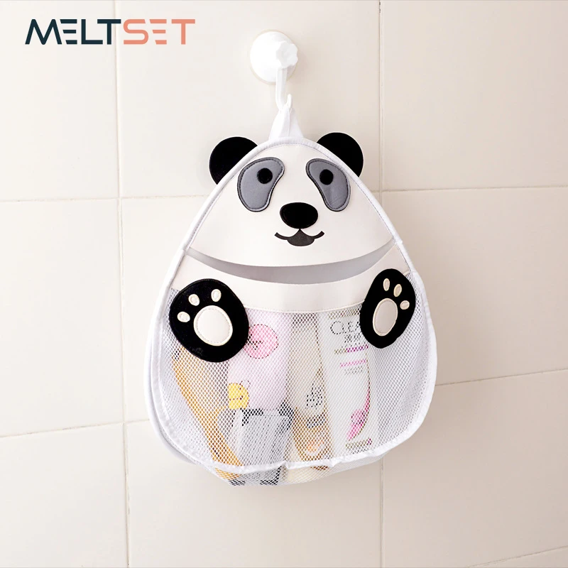 Cute Cartoon Kids Bathroom Play Bag Toys Organizer Hanging Bag Mesh ...