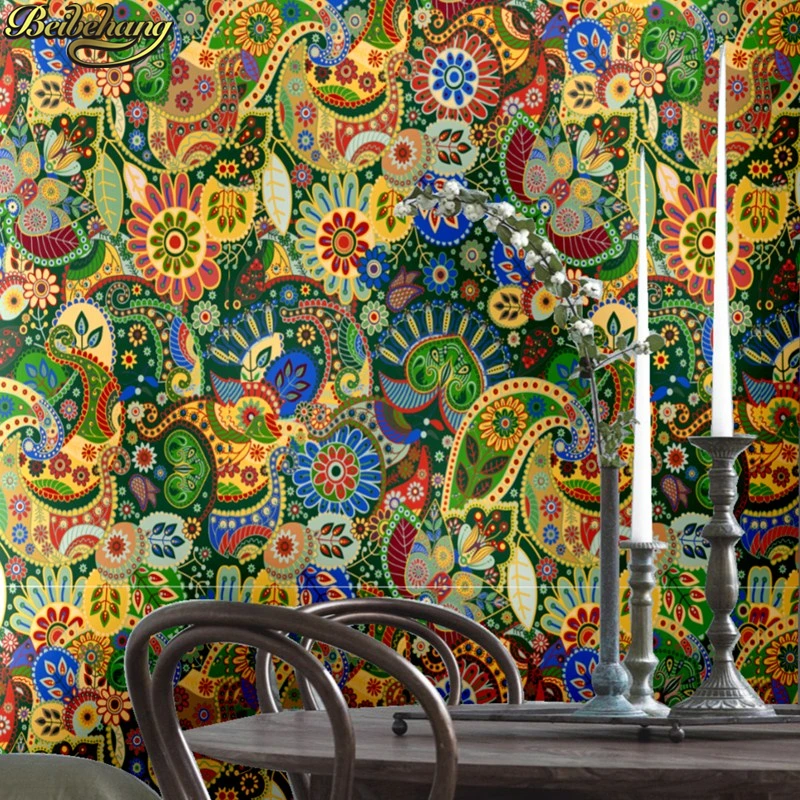 beibehang European Bohemian ethnic wallpaper for walls 3 d Colorful
