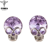 EVBEA, модные, новые, стильные,, серьги для женщин, роскошные, стразы, панк, Череп, серьги-гвоздики, Женские Ювелирные изделия, модные подарки E203