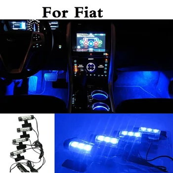 

New Car Led Interior Atmosphere Lights Decoration Blue Lamp Styling For Fiat 500 500X 600 Albea Barchetta Bravo Croma Linea
