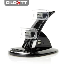 Светодиодный свет Быстрая Двойная зарядка через usb док-станция Зарядное устройство для Игровые приставки 3 для PS3 контроллер