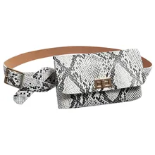 MUQGEW сумочка на ремне поясная грудь бюст пакет Мода Сумочка Кошелек змеиный принт Змеиный кожаный поясной ремень банан поясная сумка