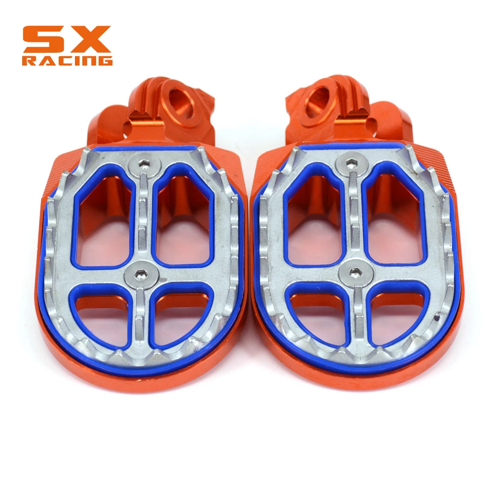 Motorcycle Aluminum Foot Pegs Footpeg Pedals FootRest For KTM SX SXF