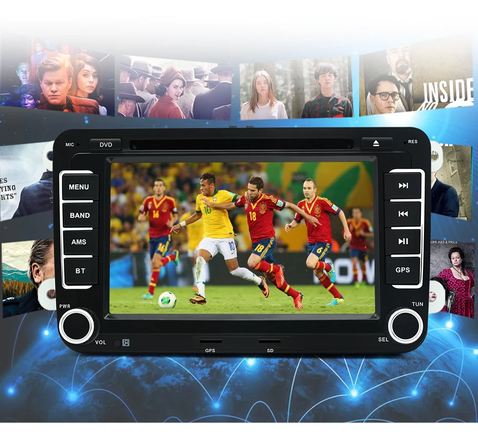 Sale Junsun 7" 2 din Android Car DVD radio player for VW/Golf/Passat/POLO/Tiguan/Skoda/Fabia/Rapid/Seat/Leon GPS 3G wifi Autoradio 19