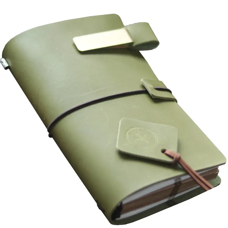 Винтажный блокнот из натуральной кожи оливково зеленого цвета Yiwi дневник журнал