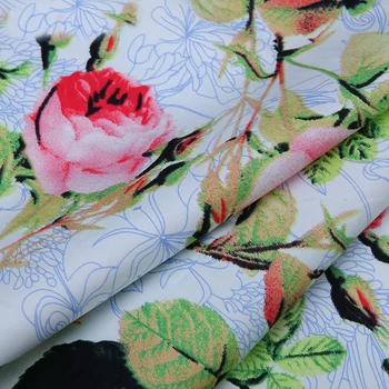 

100% Cotton Imported high-end print fabrics ethnic style brocade satin fabric for bedding Textile Quilting table cloth by meter