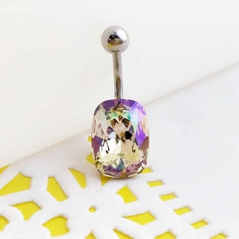 crystal navel belly ring-2