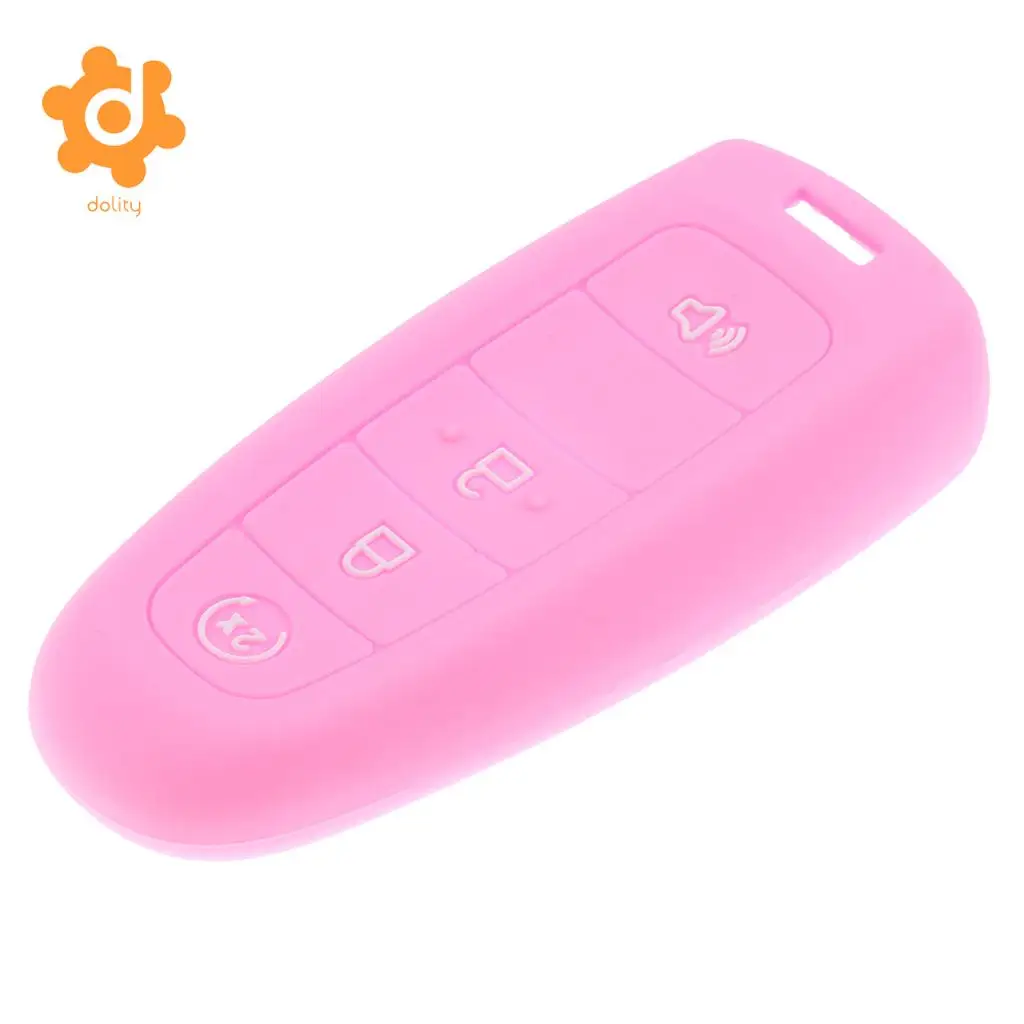 2x Remote Car Key Shell Case Fob Cover Protector for Ford Edge Luminous+Pink