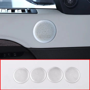 

4Pcs Aluminum Alloy Up Door Speaker Cover Trim For Land Rover Discovery 5 LR5 L462 2017 2018 Car Accessories