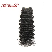 ALI ANNABELLE Brazilian Deep Wave Hair Natural Color Human Hair Bundles 10″-28″ 100% Remy Hair Bundles Free Shipping