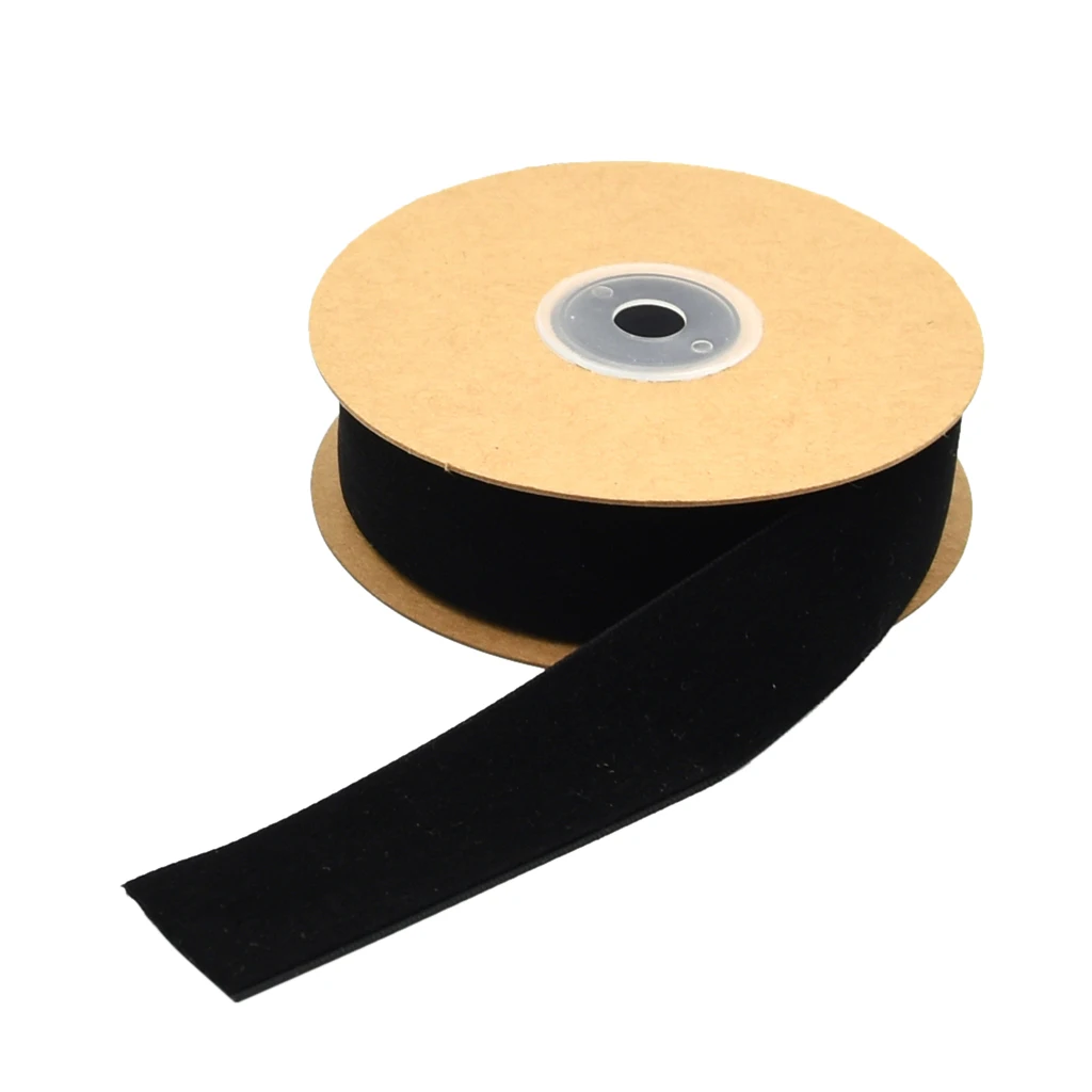 2 Rolls /pack 20yds Lace Trim Sewing Crafts Velvet Ribbons 1cm For Clothes Shoes Bags Ornaments Gift Wrapping  Black + Red