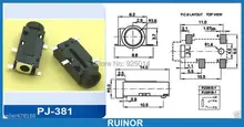 500PCS 4pin SMD SMT 3 5mm Socket Jack for Headset Headphones Mount