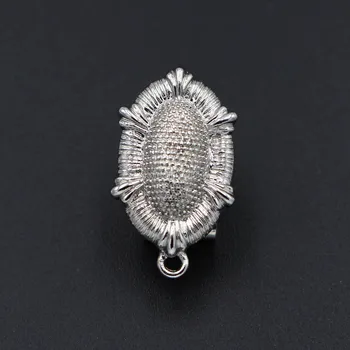 

Metal Clip Earring Post with a Loop Hanger 14*23mm Oval Hollow DIY Findings for Pearls Stud Earrings Jewelry Making