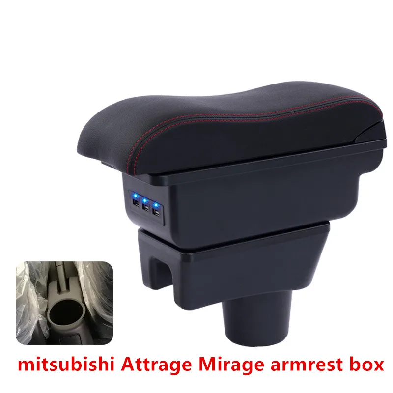 

For mitsubishi Attrage Mirage armrest box central Store content box products interior Armrest Storage accessories parts