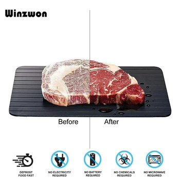 

3MM Fast Defrosting Tray Froze Food Meat Fruit Defrost Thawing Tray Quick Defrosting Plate Board Thaw Master Kitchen Gadgets