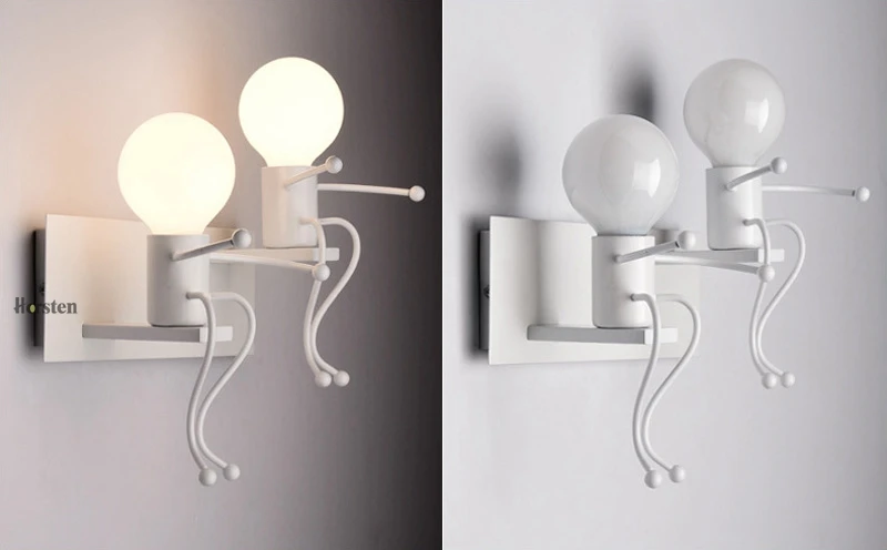 Creative Modern Interior Iron LED Wall Lamps Children Room Wall Sconces Bedroom Bedside Wall Light For Baby Kids Room Luminaire (15)