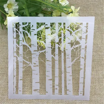 

1 Sheet White birch Layering Stencils for DIY Scrapbooking/photo album Decorative Embossing DIY Paper Cards Crafts