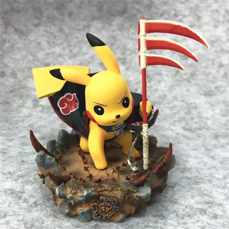 

Anime Pokeball Monster Pikachu Cos Uzumaki Naruto PVC Hidan Action Figure Collection Model Toy 12cm